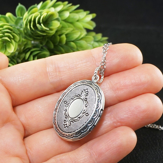 Медальон Кулон Подвеска Лазурит Синий Локет овальный Медальон для фото №5 antique silver