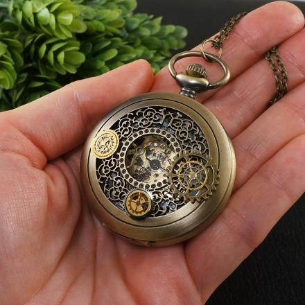 Часы Подвеска Механические Стимпанк Steampunk №8