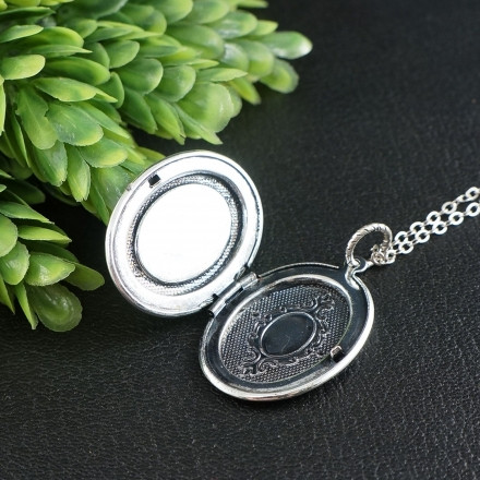 Медальон Камея Дама Девушка бирюзовая голубая antique silver