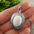 Медальон овальный Белый Перламутр antique silver Медальон овальный Белый Перламутр antique silver