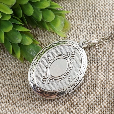 Медальон овальный Белый Перламутр antique silver Медальон овальный Белый Перламутр antique silver