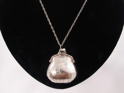 Подвеска Сумочка Кошелек Медальон с секретом silver №1