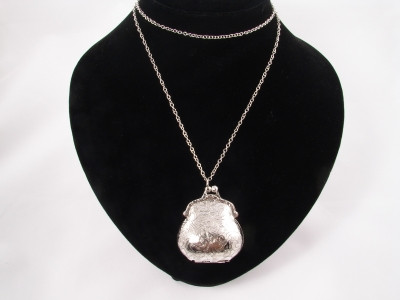Подвеска Сумочка Кошелек Медальон с секретом silver №1