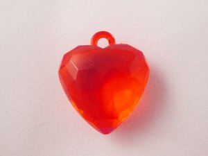 Подвеска Сердце красное 24х28мм (1шт)