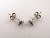 Пусеты Шарик, ант.серебро (1 пара)