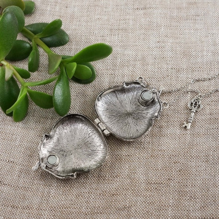Подвеска Сумочка Кошелек Медальон с секретом silver