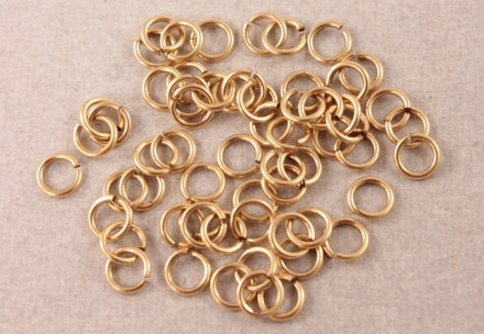 Колечки 4мм, античное золото (10шт) ND