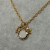 Подвеска Зеркало цветочное antique gold