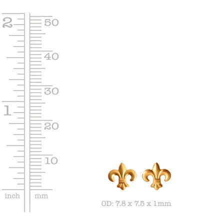 Штамп Флёр-де-Лис Fleur de Lis Геральдическая Лилия 7мм, латунь
