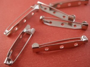 Основа для броши 35мм rhodium (1шт)