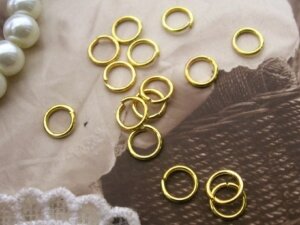Колечки 5мм, золотистые (10шт)