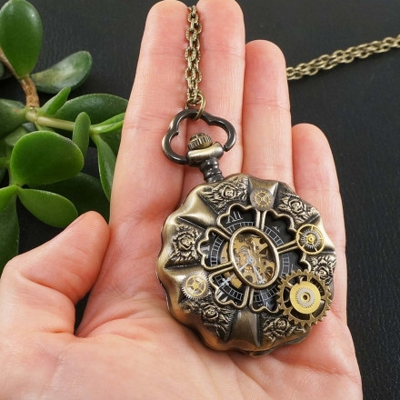 Часы Подвеска Механические Стимпанк Steampunk №1