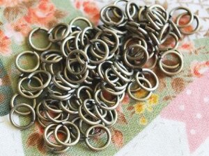 Колечки 5мм, античная бронза (10шт)
